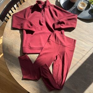 Women's Burgundy Athleisure set